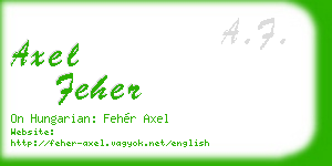 axel feher business card